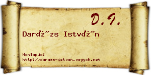 Darázs István névjegykártya