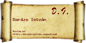 Darázs István névjegykártya